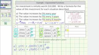 Write an Exponential Function for Growth over Different Time Intervals [upl. by Ly]