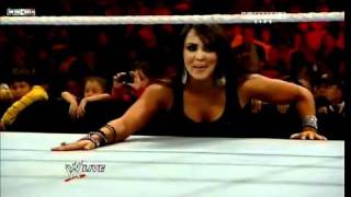 Natalya vs LayCool RAW 01102010 [upl. by Ellednahc]