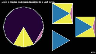 Area of a Regular Dodecagon visual proof [upl. by Orme86]