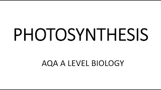 PHOTOSYNTHESIS  AQA A LEVEL BIOLOGY  EXAM QUESTIONS RUN THROUGH [upl. by Morra]