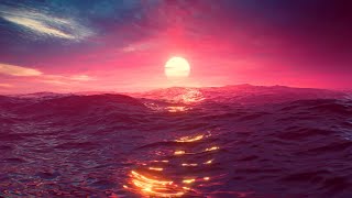 Calming Ocean Sunset Ambience  12 Hours  4K Ultra HD [upl. by Onaicul827]