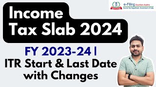 Income Tax Slab FY 202324  New Income Tax Slab AY 202425  New Income Tax Slab Rates [upl. by Suirred257]