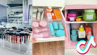 Organizing Makeup and Skincare ASMR🌷  Best Aesthetic Tiktok [upl. by Pearlstein]