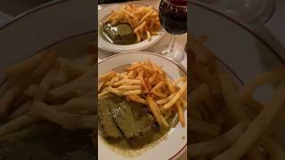 Relais de l’Entrecôte in Paris France Try the famous steak with their secret sauce food paris [upl. by Ena209]