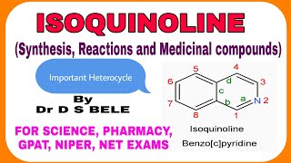 ISOQUINOLINE SYNTHESIS REACTIONS AND MEDICINAL COMPOUNDS [upl. by Meave]