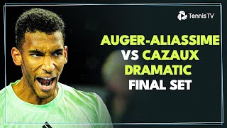 DRAMATIC Final Set in Arthur Cazaux vs Felix AugerAliassime  Montpellier 2024 Highlights [upl. by Rosol]