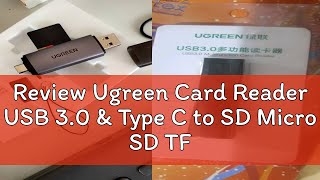 Review Ugreen Card Reader USB 30 amp Type C to SD Micro SD TF Card Reader for Laptop Accessories Mem [upl. by Adlig]