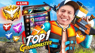 Top 1 Grandmaster Live Push with V Badge Youtubers ✌ freefire live tondegamer [upl. by Adlev]