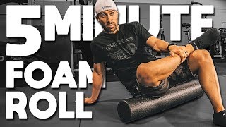 The BEST 5 Minute FOAM ROLLER Routine Youll Ever Do [upl. by Smalley]