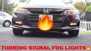 INSTALLING TURNING SIGNAL FOG LIGHTS ON 2018 HONDA ACCORD SPORT [upl. by Gabler188]