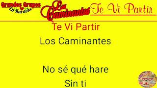 ã€ŠKARAOKEã€‹ quotTe Vi Partirquot Los Caminantes [upl. by Beilul]