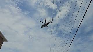 Maryland State Police Aviation Trooper 7 Flyover for Leonardtown Volunteer Fire Department Memorial [upl. by Oemor]