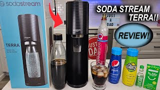 Soda Stream Terra Sparkling Water Carbonated Maker Review How to Make a Pepsi [upl. by Dihaz]