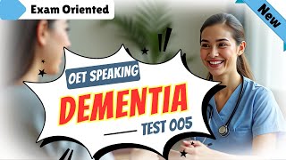 OET Speaking  Role Play POST SURGERY CARE FOR A DEMENTIA oetspeaking  OET Answers [upl. by Atiseret]