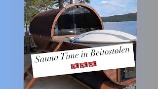 Norwegian Sauna Experience in Beitostølen Norway [upl. by Norihs]