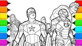 The Avengers Superhero Coloring Pages [upl. by Bondy]