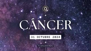 Horóscopo Diario  Cáncer  31 de Octubre 2024 [upl. by Atsirc]