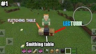 HINDI MINECRAFT TABLESsmithing tablefletching table amp lecturn [upl. by Bonina]