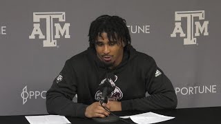 Texas AampM LB Taurean York discusses loss to South Carolina [upl. by Spears]