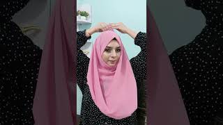 Simple Chiffon Hijab Tutorial With Inner Cap ✨ beautifybyaiza [upl. by Llener]