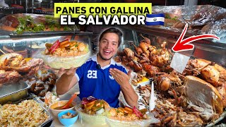 Así son LOS MEJORES PANES con GALLINA de EL SALVADOR 🤤🇸🇻 ¡Una delicia 🐔 [upl. by Shornick958]