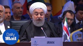 Rouhani calls for Muslim nations to defend Palestinian rights  Daily Mail [upl. by Yrollam]