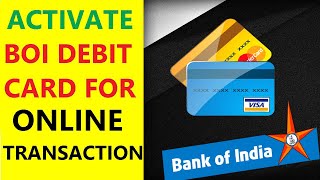 Bank of India  How to enable Ecom Service On debitatm card [upl. by Inahc155]