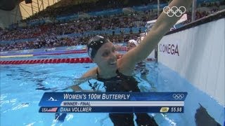 Vollmer Gold  Womens 100m Butterfly  London 2012 Olympics [upl. by Euqirat]