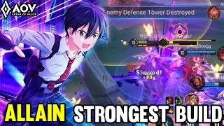 ALLAINKIRITO GAMEPLAY  STRONGEST BUILD  ARENA OF VALOR LIÊNQUÂNMOBILE ROV COT [upl. by Nikkie627]