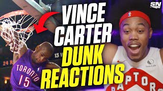 quotITS OVERquot  Raptors React To Vince Carters Nastiest Dunks [upl. by Schulman]