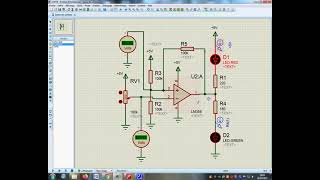LM358 monté en Comparateur à hystérésis avec deux LED [upl. by Gem]