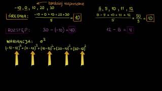 Miary rozrzutu danych zakres wariancja i odchylenie standardowe [upl. by Heger998]