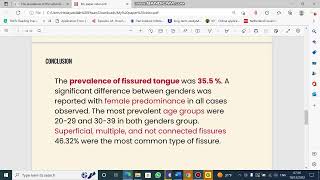 Prevalence and significance of fissured tongue among dental patients – Video abstract ID 391498 [upl. by Casimir]