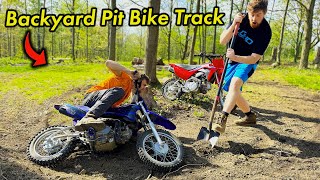 We Built A Sketchy Backyard Pit Bike Track [upl. by Azenav]