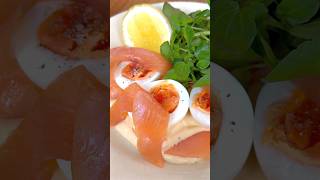 Oeuf mayonnaise smoked salmonchristmas starter smokedsalmon egg watercress [upl. by Yenhoj]