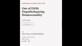 Out of DSM Depathologizing Homosexuality  RTCLTV [upl. by Wohlen]