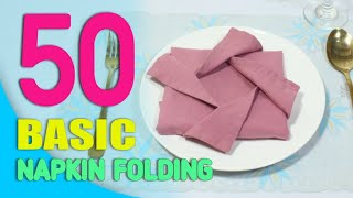 50 NAPKIN FOLDING DESIGN [upl. by Noslrac]