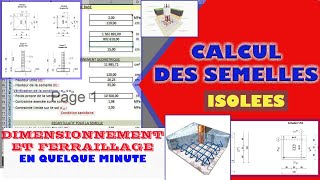 DIMENSIONNEMENT DES SEMELLES ISOLÉES ET SECTIONS DACIERS QUILS FAUT [upl. by Asilem]