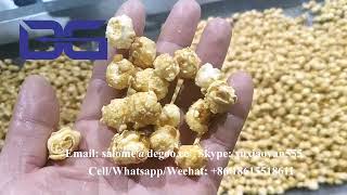 Commercial Caramel Powder Popcorn Machine Industrial Mushroom Popcorn Kernels production Line [upl. by Adelbert]