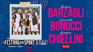 BARZAGLI BONUCCI CHIELLINI muro bianconero  Live dal Festival dello Sport [upl. by Refiffej]