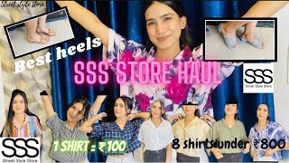 Street Style Store Haul  SSS Store  SSS Store Hauz Khas  8 Shirts in Rs800  SSS [upl. by Ayatal]