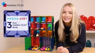 3 Easy MAGNATILES® Builds with MAGNAABBY  Educational Kids Videos [upl. by Jareb]