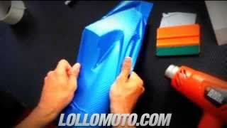 Pellicola Adesiva Car Wrapping Carbonio BLU Termoformabile 3D Auto Moto Camper Camion LOLLOMOTO [upl. by Lon]