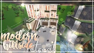 Modern Hillside Retreat  Bloxburg Speedbuild  Nixilia [upl. by Rehoptsirhc519]