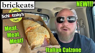 Schlotzskys NEW Italian Calzone REVIEW Its a Meat Lovers Dream brickeats [upl. by Clair]