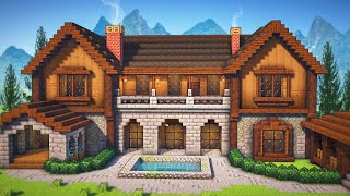 Minecraft How To Build A Wooden Mansion  Tutorial [upl. by Pedersen34]