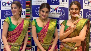 Nidhi Agarwal Cute Looks At CMR Shopping Mall Opening  Nidhi Agarwal Latest Video  PoliticalFire [upl. by Aicatsan]