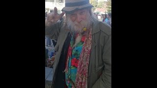 The return of Grandpa Woodstock to Woodstock Drum Circle Oct 5 2014 [upl. by Rybma411]