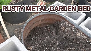 Preparing For Fall Gardening  Replacing Rusty Metal Bed  Harvesting [upl. by Bondon644]