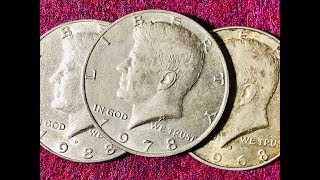 1968 1978 1988 Kennedy Half Dollars [upl. by Murdocca]